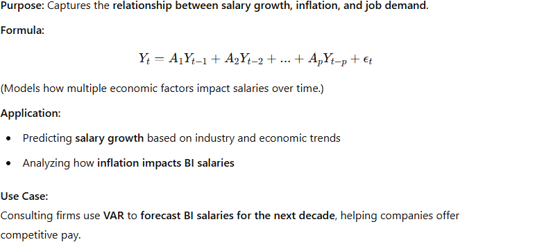 Vector Autoregression (VAR) – Forecasting Salary Trends Model